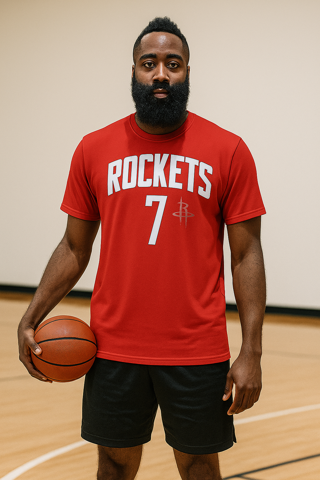 Houston Rockets Kevin Durant Black Statement Edition Name & Number T-Shirt